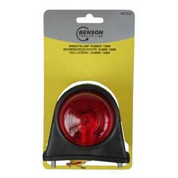Breedtelamp rubber licht rood / wit 12V - 5W (74mm)