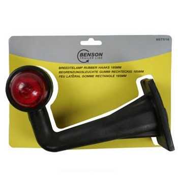 BreedtelampMarkeringslamp rubber haaks 190 mm rood/wit