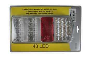 Caravan achterlicht 43 LED rechts