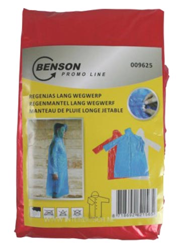 Regenjas lang wegwerp